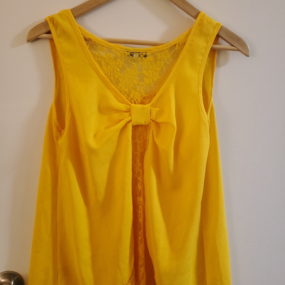 Yellow Sleeveless Blouse